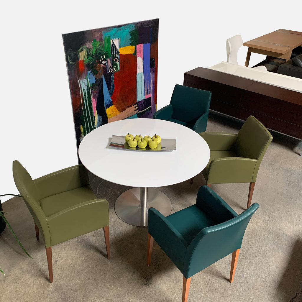 Green Dining Armchair, Dining Chair - Modern Resale